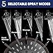 HOPOPRO 5-Mode High Pressure Shower Head - The Washington Post, NBC News, Today TV Show Recommended - High Flow Fixed Showerheads (4 Inch Oil Rubbed Bronze)