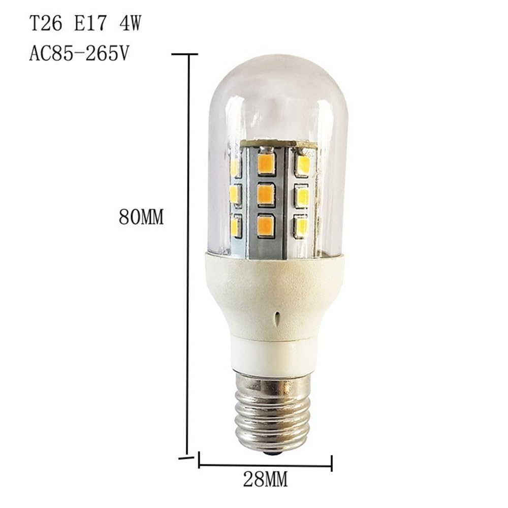 Bombillas para el hogar, Paquete de 20, Bombillas LED para frigorífico T26/T30 E12/E14/E27/E17/B22 de 3 W, lámpara LED Tipo maíz con Forma de Cristal para el hogar.