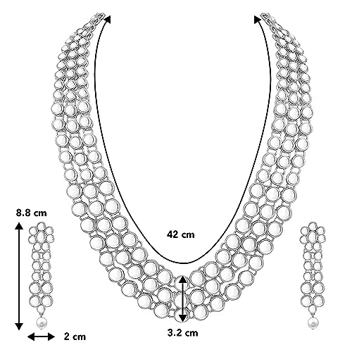 Image of Peora Anuskha Sharma Inspired Kundan Necklace & Jewelry Set Gift For Women