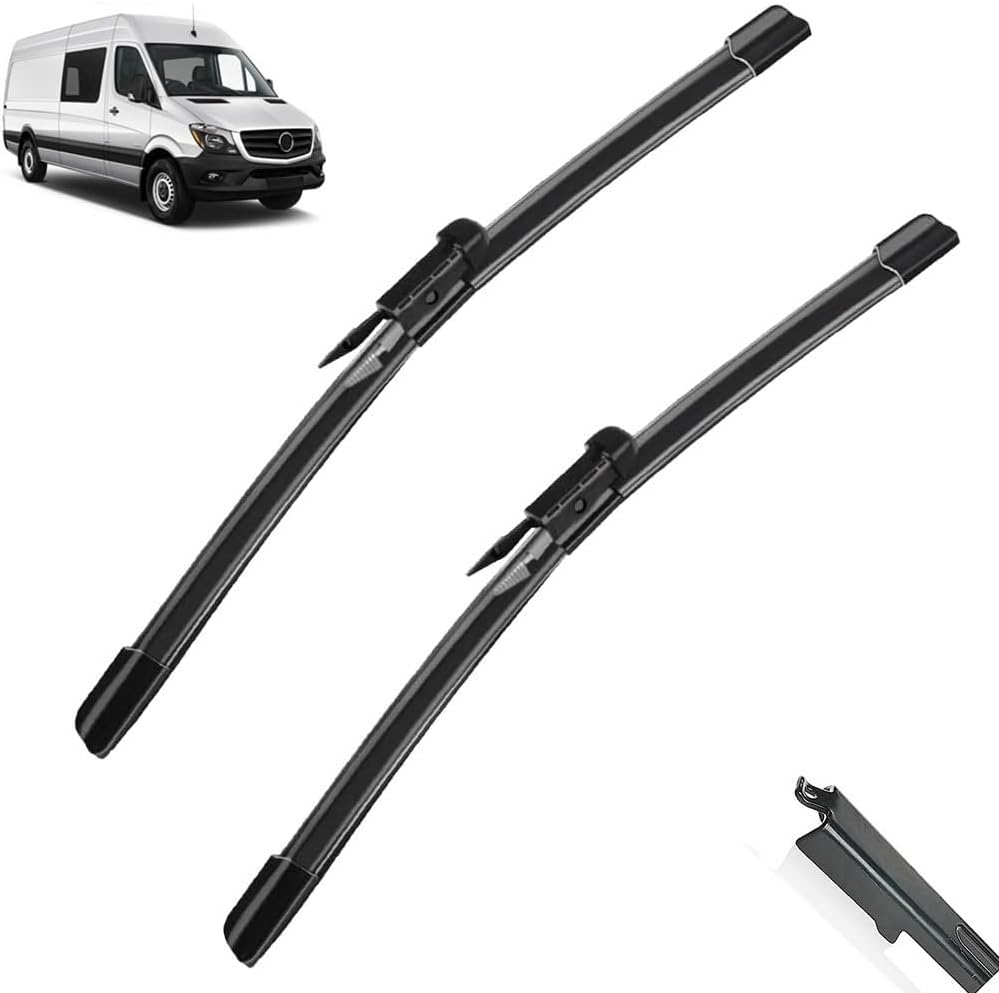 Wiper Front Wiper Blades Compatible with Mercedes-Benz Sprinter NCV3 2007-2018 Windshield Windscreen Window Rain Brushes 26"+24" (Size : Left Hand Drive)