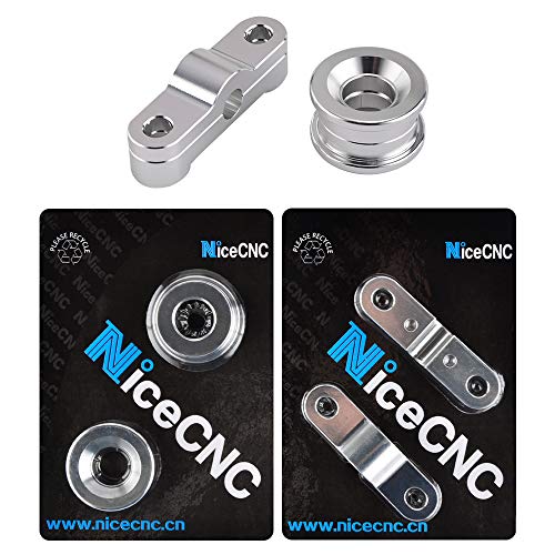 NICECNC Silver Shifter Stabilizer Bushing Combo Front Rear Compatible with Acura Integra 1994-2001,Compatible with Honda Civic 1988-2000,Del Sol 92-97,CRX 88-91,Fit B Series Engine