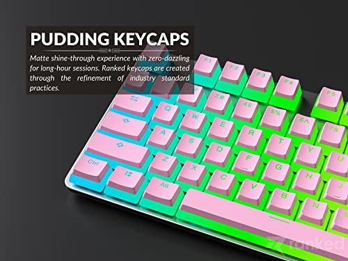 Ranked Pudding v2 PBT Keycaps, Pink, 145 Keys - Image 3