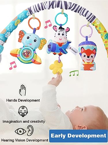 Image of Pau1Hami1ton Baby Stroller Arch Toys, Car Seat Toys,Bouncer Toy Bar /Mobile for Bassinet,Adjustable Baby Hanging Toys Fit for Crib Bed,Stroller,Car Seat.S-19(Aircraft)