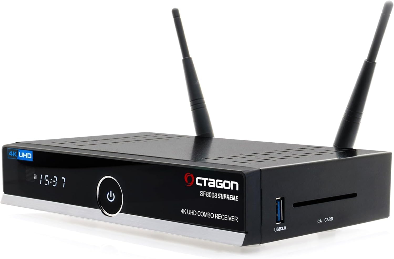 Octagon SF8008 UHD 4K Supreme Combo, Sat- Kabel- & DVB-T2 Receiver, E2 Linux & Define OS, mit PVR Aufnahmefunktion, M.2 M Key, Gigabit LAN, Kartenleser, Sat to IP, WiFi WLAN + HM-SAT HDMI Kabel