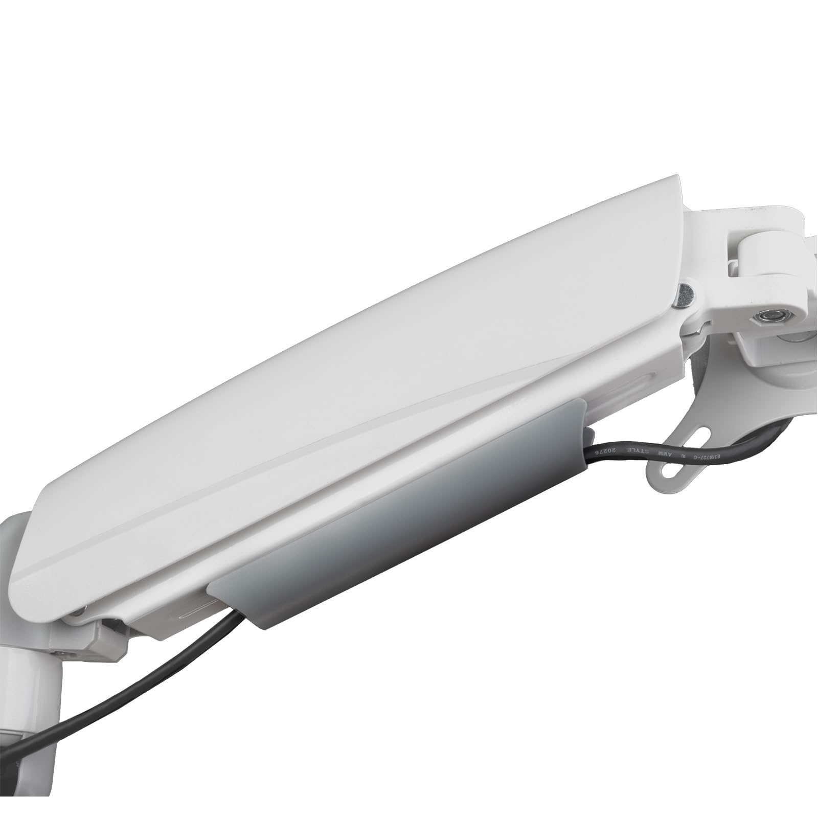 SilverStone Technology ARM26 SST-ARM26W - Braccio doppio per monitor, con molla meccanica e ampia regolazione, colore: Bianco