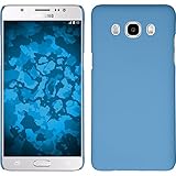 PhoneNatic Custodia Rigida Compatibile con Samsung Galaxy J5 (2016) J510 - gommata Azzurro - Cover + Pellicola Protettiva