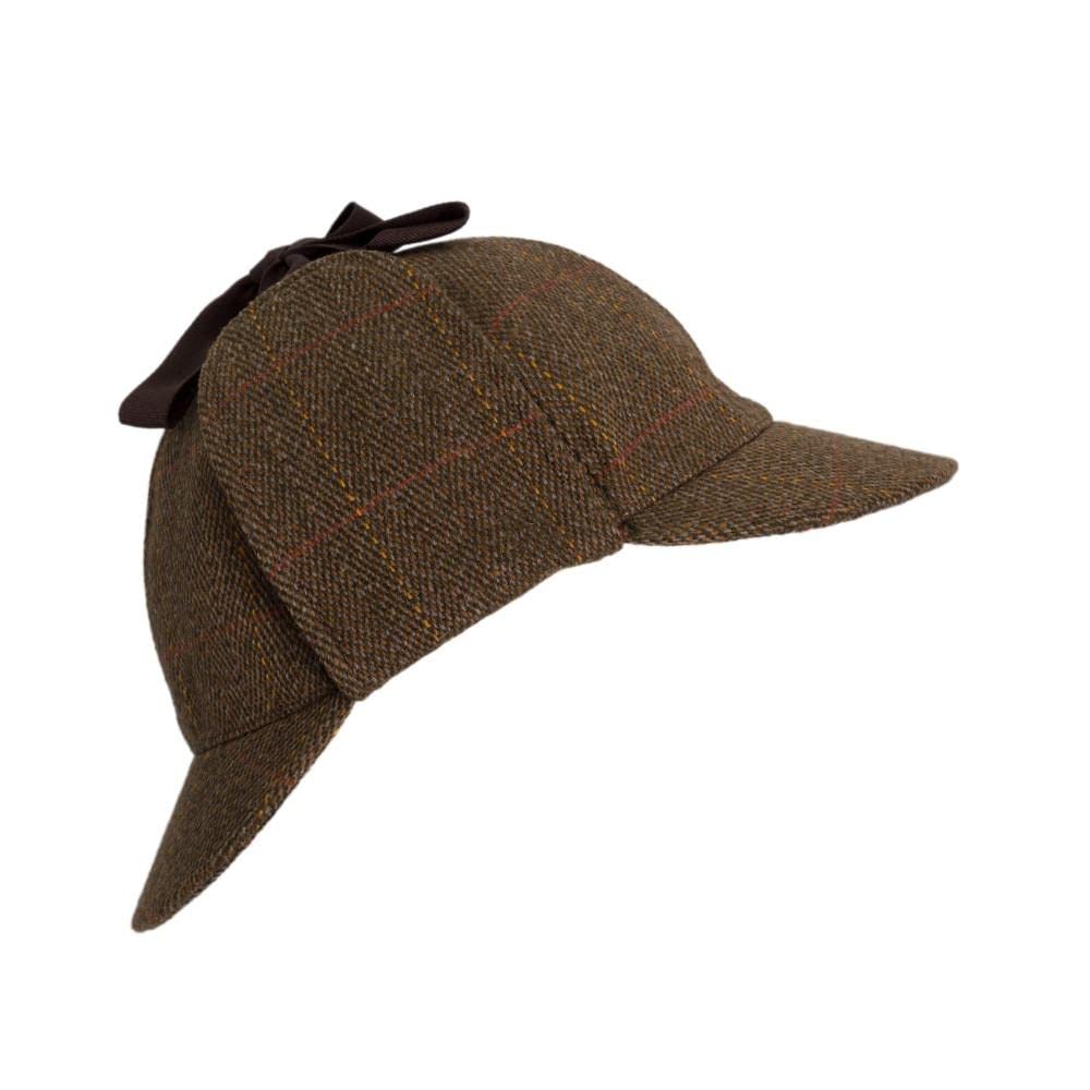 WALKER AND HAWKES - Derby Tweed Woodstock Deerstalker Hat - Brown Tweed - Small (57cm)
