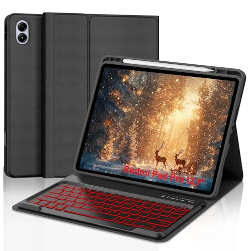IVEOPPE Keyboard Case for Xiaomi Redmi Pad Pro 12.1 / Poco Pad 12.1