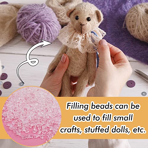 Image of 14oz Stuffing Beads, 8.8oz Weighted Beads for Stuffed Animals, Craft Poly Pellets Weighted for Stuffed Animals - 400g