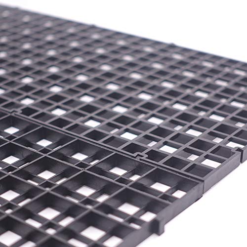 Doho Aquarium Divider Grid Isolate Board Fish Tank Bottom Black Filter Tray Aquarium Crate (11.8 X 5.9Inch,Black) 6 Pcs #TOP4