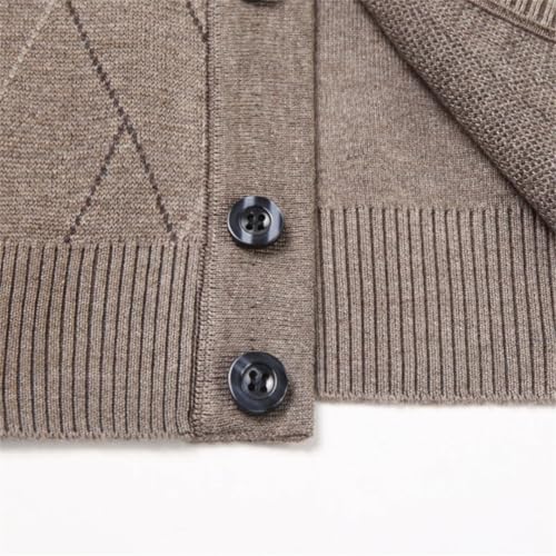 Men Knit Vest Buttons Cardigan Sleeveless Basic Thick Winter Vintage Business Tank4
