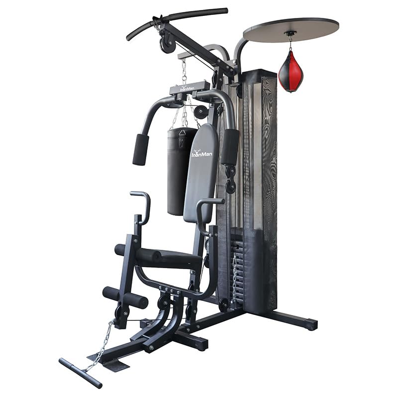 BodyTrain 3 Station Boxing Deluxe Home Multi Gym with 55kg Weight Stack