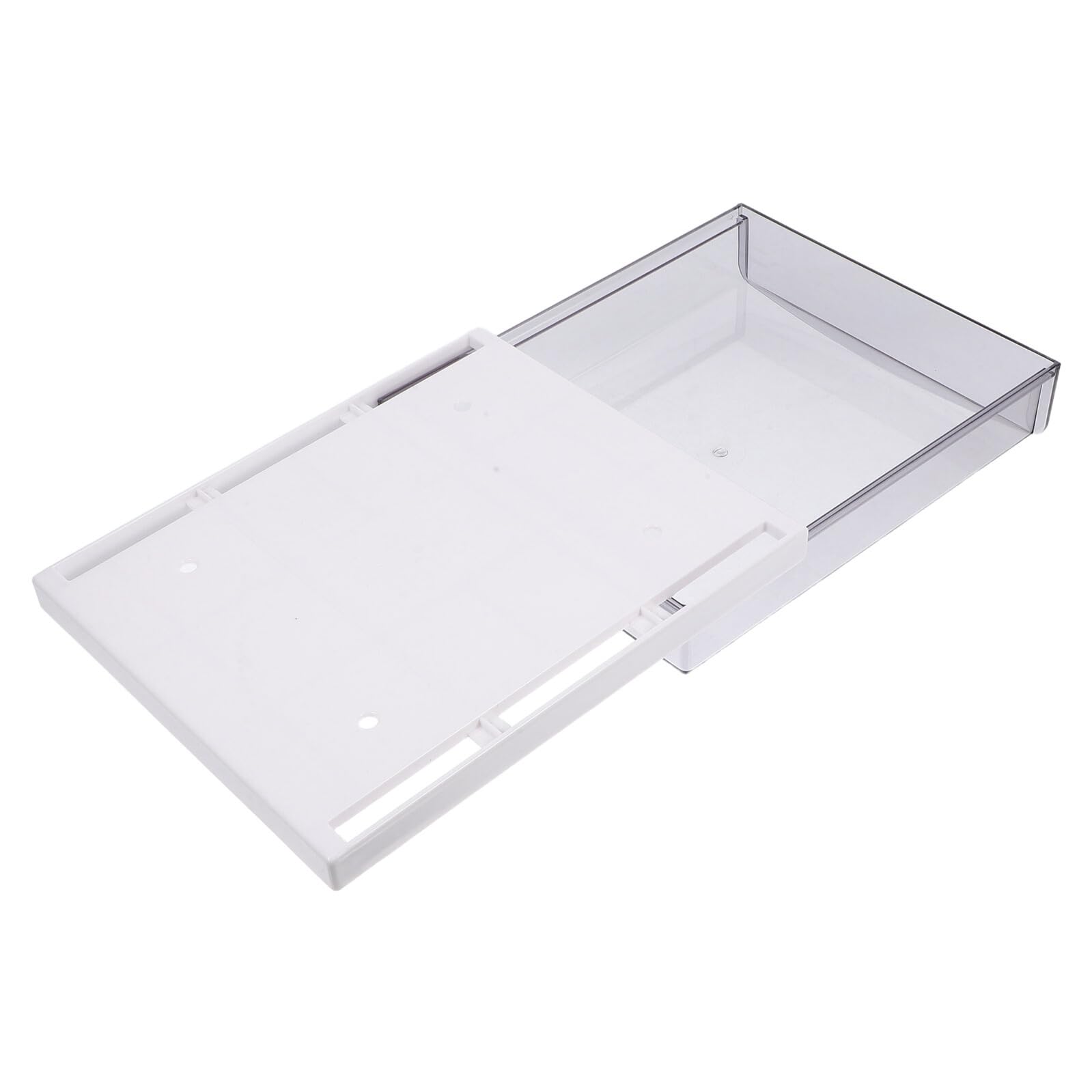 Contenitori portaoggetti in plastica, cassetto organizer da scrivania, vassoio autoadesivo estraibile for, scatola nascosta nera, organizzazione cancelleria e spazio di lavoro