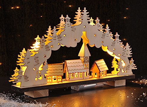 Gravidus LED Lichterbogen aus Holz für Weihnachtsdekoration –...