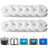 Picture of NautyPaws Cat Water Fountain Filters, 12 Packs Replacement Carbon Filters for Automatic Pet Water Fountain, Stainless Steel Cat Water Fountain…