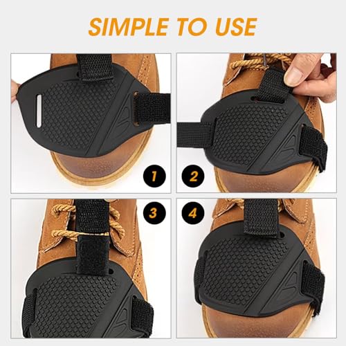 Toaluea 2 Stück Motorradschuhschutz Universal, Schuhabdeckung Schuhe Moto Rutschfest Anti-Fall, Motorcycle Gear Shift Shoe Boots Protection Gummis für Jeden Schuh Schutz und Stil