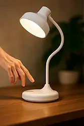 Luminária de Mesa LED com Controle de Toque, 3 Níveis de Brilho, Luz Quente e Fria – Design Moderno para Leitura, Escritório e Decoração Bivolt- SHACK