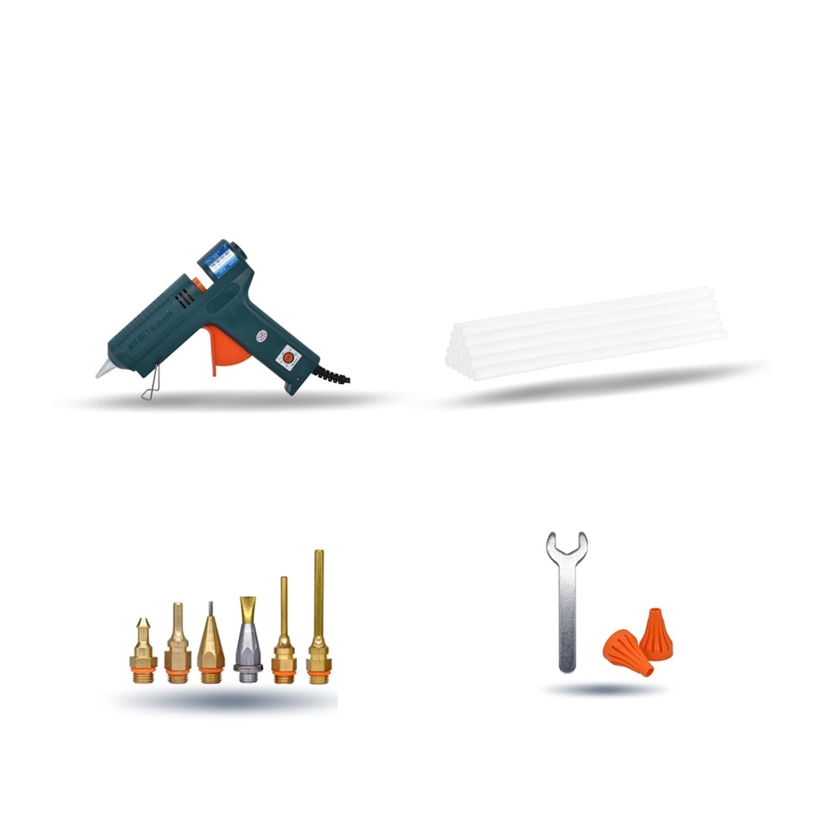 Pistolet Do Klejenia Na Gorąco Szczelna Miedziana Dysza Regulacja Temperatury Narzędzie Do Naprawy Procesu Funkcja Automatycznej Regulacji Napięcia Szerokie Zastosowanie(SET-C)
