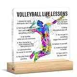 Volleyball Gifts for Men Boys Team, Motivational Gifts for Volleyball Player Lover, Acrylic Plaque Sign with...