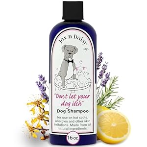 Jax n Daisy Dog Shampoo – Gentle and Effective Allergy and Sensitive Skin Shampoo for Dogs – Eliminates Odors, Fleas, and Soothes Itchy Skin – Perfect for Puppies