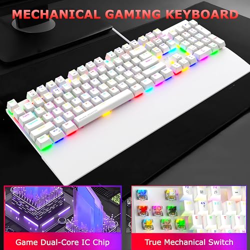 Image of Ant Esports MK4100 RGB Mechanical Gaming Keyboard, Outemu Red Switches Linear & Silent - Chroma RGB - Magnetic Wrist Rest - Double Shot ABS Keycaps, Hot Swappable Switches - Mercury