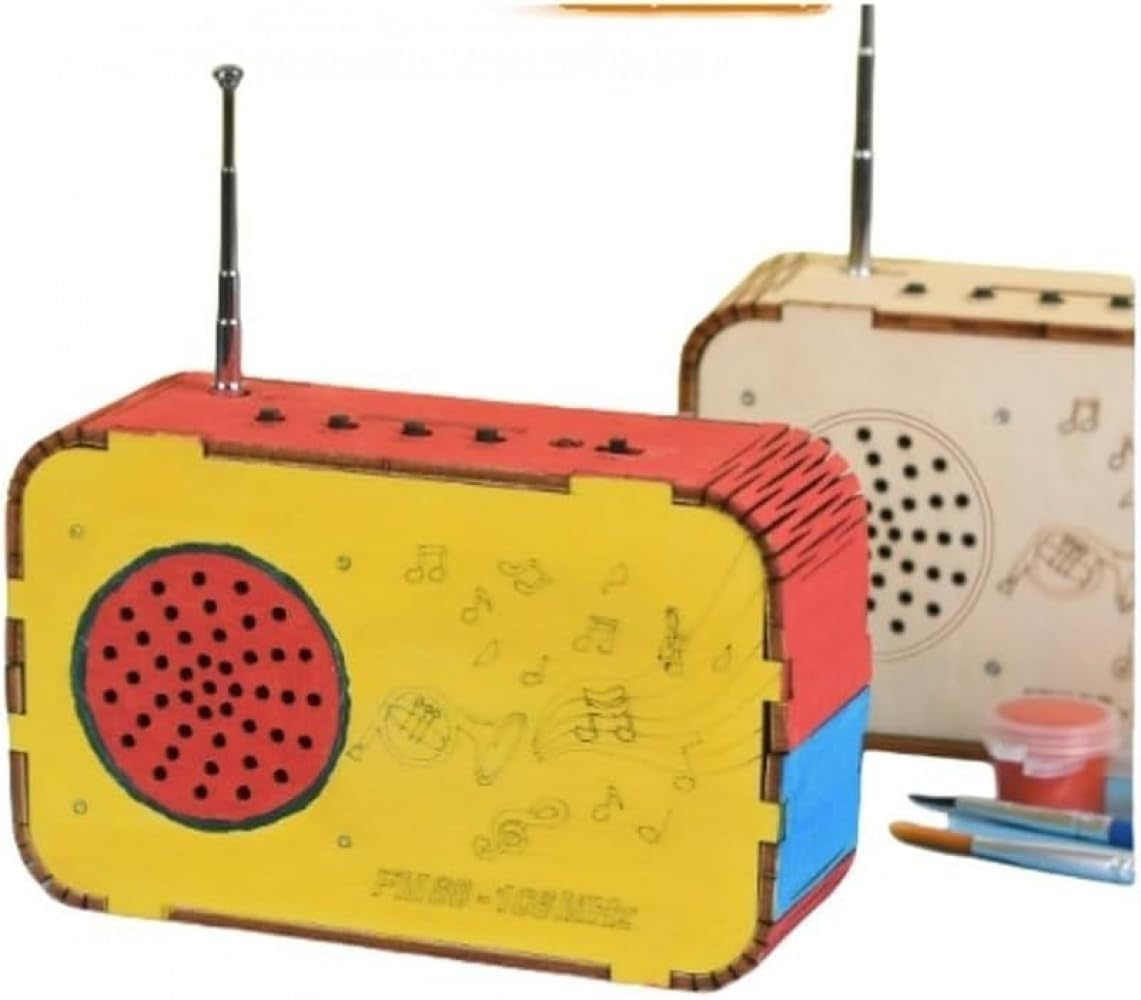 Amazon.co.jp: Vilom 天然木製ケースの手作りラジオキット。AM/FM両