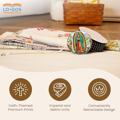 Cinta métrica retráctil de 150 cm con diseño Our Lady of Guadalupe miniatura 4