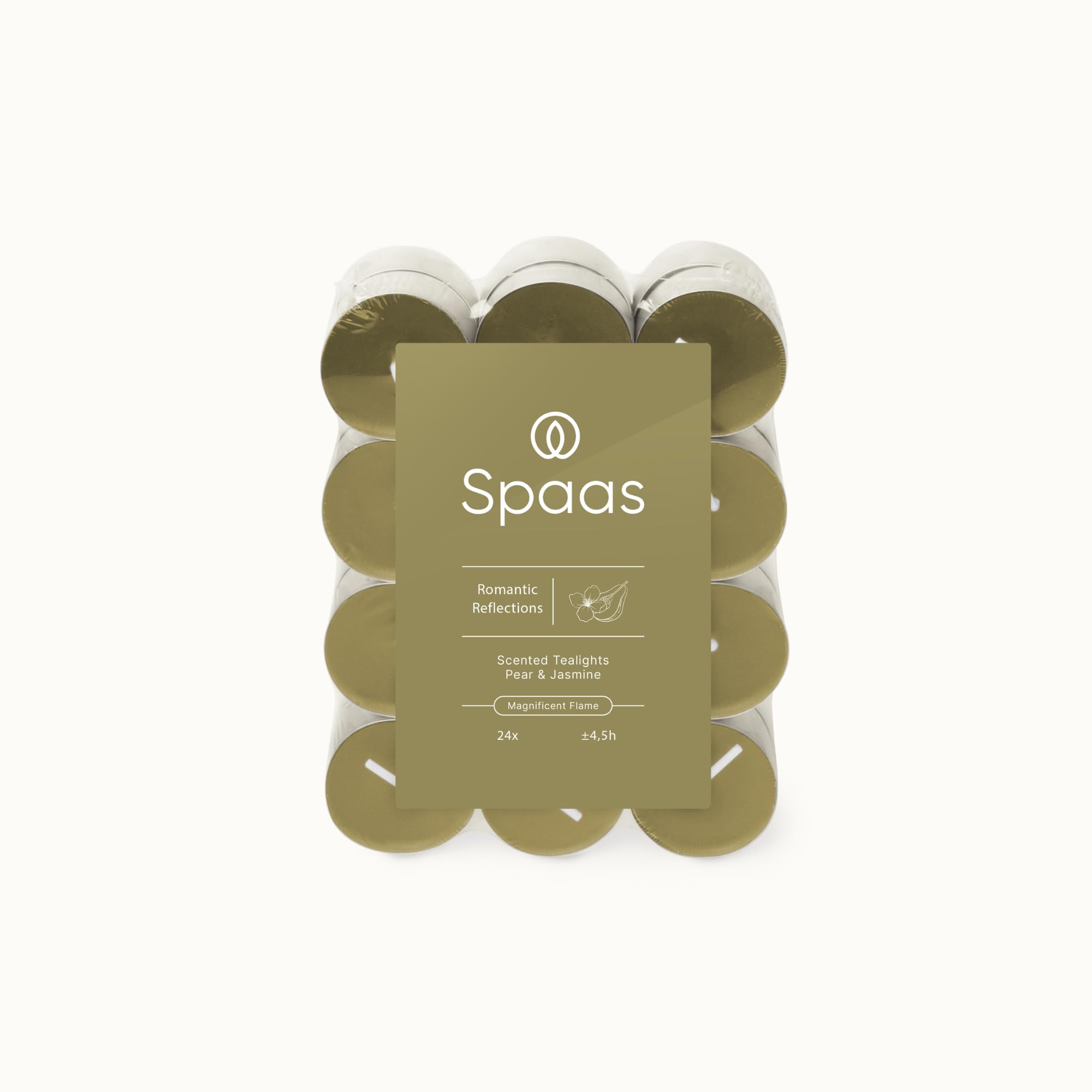 Spaas 240 Lumini Profumate, ± 4.5 Ore, Pera e Gelsomino