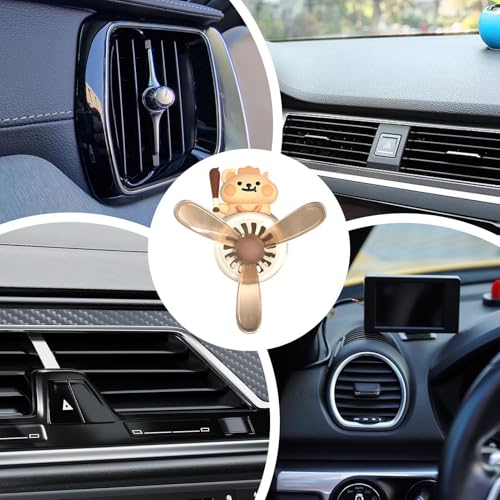 Difusor para rejilla del aire acondicionado del coche y clip aromatizador de oso piloto 3D 5