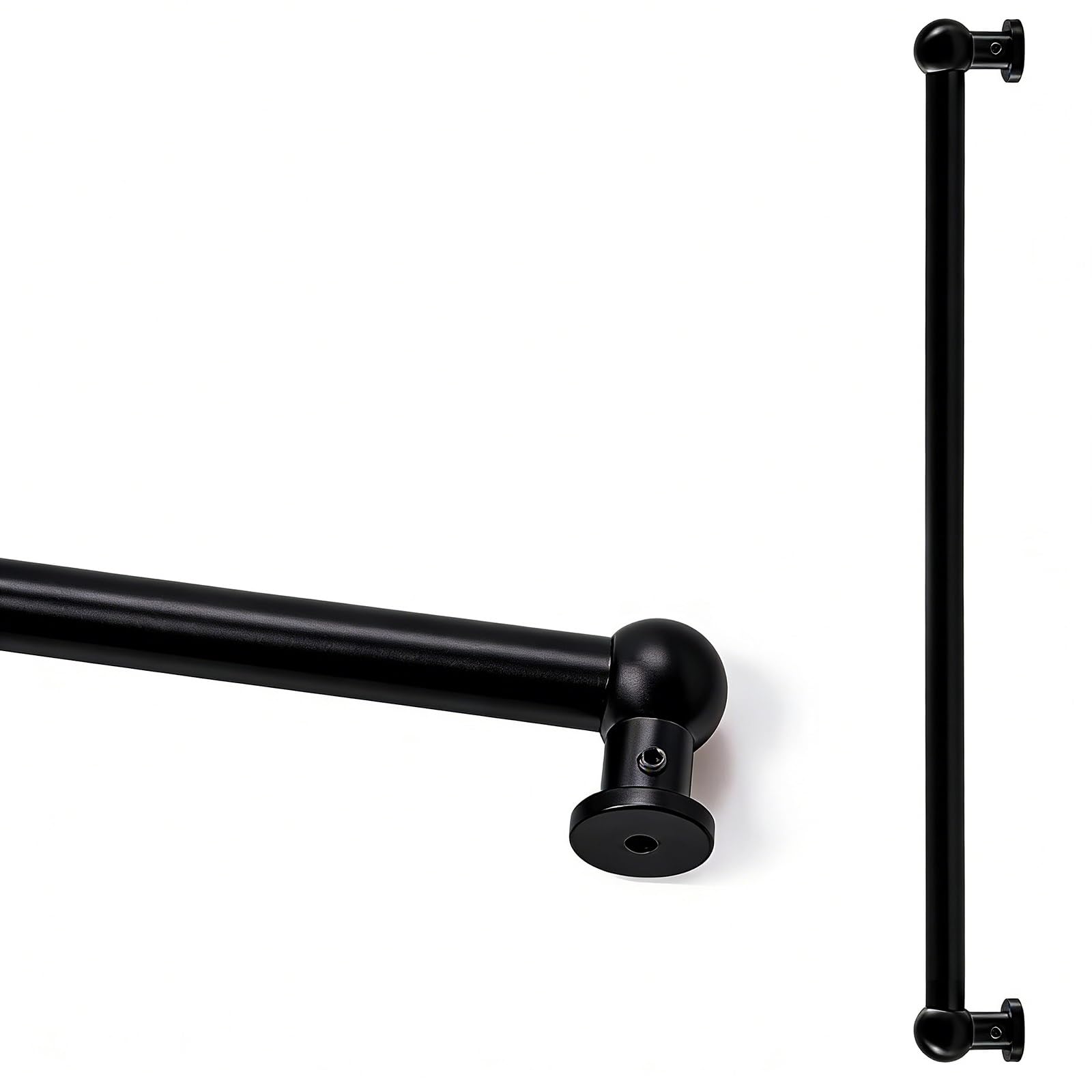 Tringle à rideaux en acier 140 cm pour fenêtres courtes et panneaux de porte