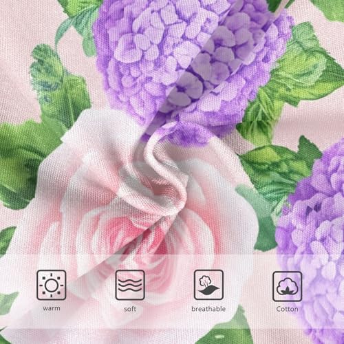 Colorful Girls Underwear Toddler 2t Cotton Little Girl Panties Pink Roses Purple Hydrangeas Floral Undies Kids Briefs3