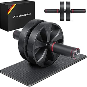 Bauchroller Bauchmuskeltrainer – Bauchtrainer für Zuhause – Bauch Weg Abdominal Trainer – AB Wheel Roller inkl. gepolsterter Kniematte