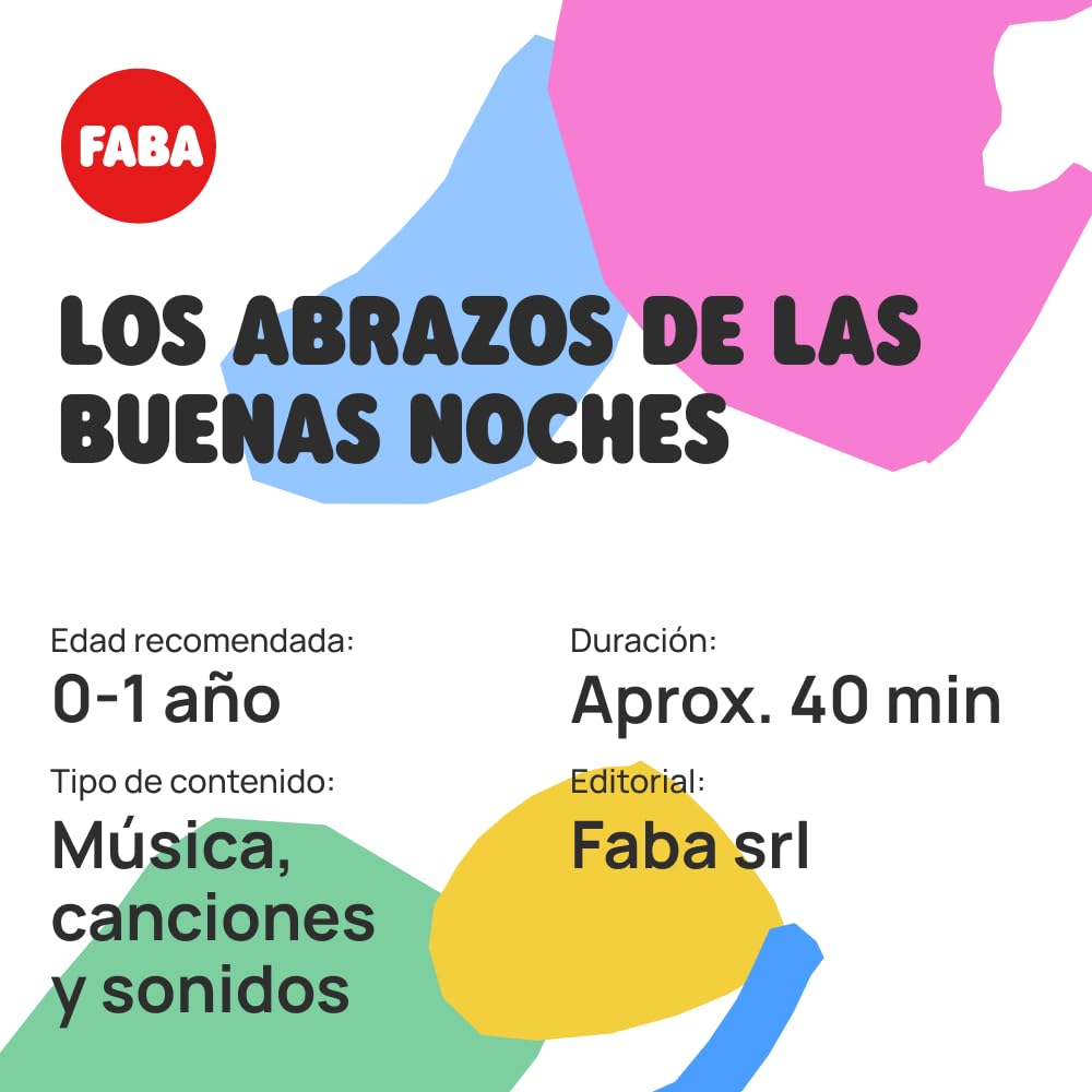 Personaggio Sonoro di FABA - Gli Abbracci della Buona Notte - Canzoni - Giocattoli, Contenuti Educativi, in Spagnolo, per Ragazze e Ragazzi da 0 a 3 anni, Multicolore, FFL30002