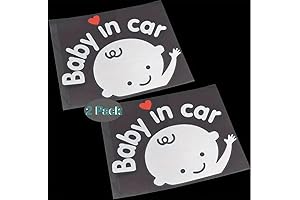 Baby in Car Waving Sticker