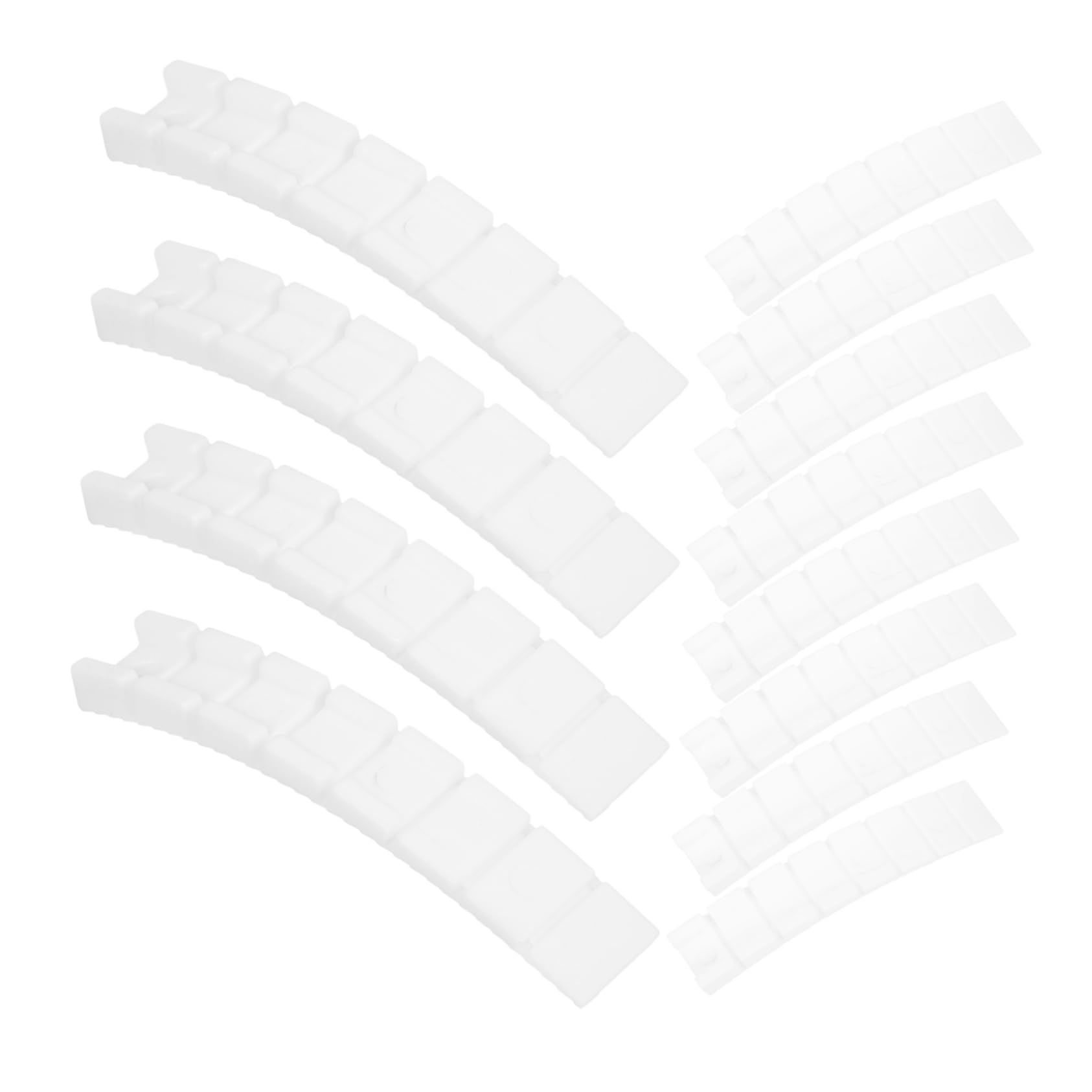 NAMOARLY 24pcs Furniture Spacers Table Wedge Floor Leveler Shims Furniture Level Wedge Furniture Blocks Shims for Home Furniture Leveling Feet DIY Furniture Leveler Toilet Leveling White Pp