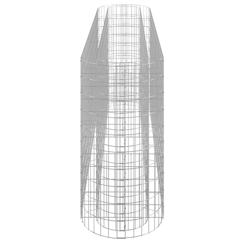 Podwyższona grządka gabionowa, ocynkowane, 260 x 50 x 100 cm, wytrzymała donica na rośliny do ogrodu, na taras, balkon, ze stabilną konstrukcją, odporna na warunki atmosferyczne