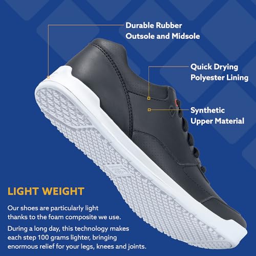 Shoes for Crews Women's Slip-Resistant Work Sneakers, Comfortable, Water-Repellant, Non-Slip, Removable Insoles - Image 3