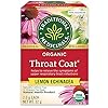 Traditional Medicinals - Organic Throat Coat Lemon Echinacea Herbal Tea (Pack of 1) - Helps Relieve Symptoms of Upper Respiratory Tract Infection - Sustainably Sourced Fair Wild Ingredients - 16 Tea Bags Total