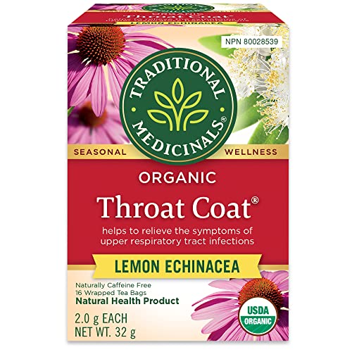 Traditional Medicinals - Organic Throat Coat Lemon Echinacea Herb...