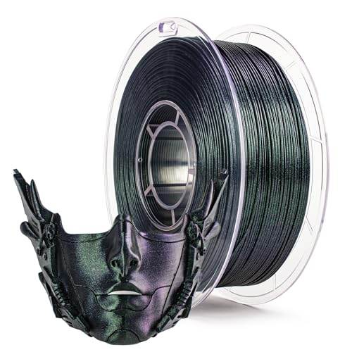 Image of ZIRO Glitter PLA Filament 1.75mm, 3D Printer Filament Super Sparkle PLA, Chameleon Series 3D Printing Material, 2.2lbs Spool, Fit Most FDM Printers, Dimensional Accuracy + /-0.03mm, Fir Green Luster