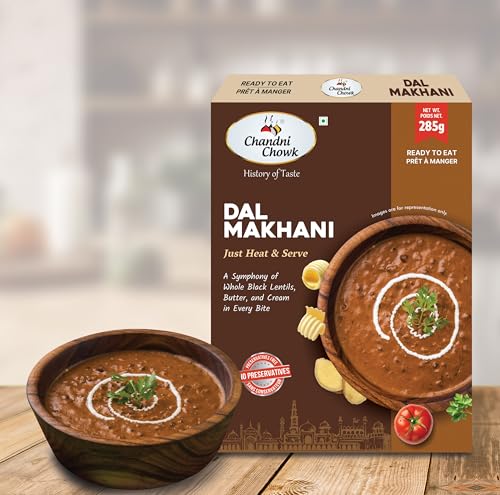 Image of Chandni Chowk Ready to Eat Dal Makhani | Restaurant Style Ready to Eat Creamy Dal Makhani | No Preservatives Or Artificial Colors | 285gm Pack of 1 (Dal Makhani)