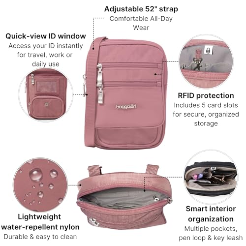 Image of Baggallini Journey Crossbody Bags for Women 9x6 Small Lightweight Travel Handbag W /RFID