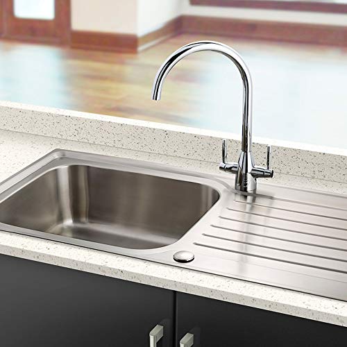 Image of Kitchen Faucet Hole Cover Stainless Steel, Premium Sink Tap Hole Cover, Brushed Stainless Steel