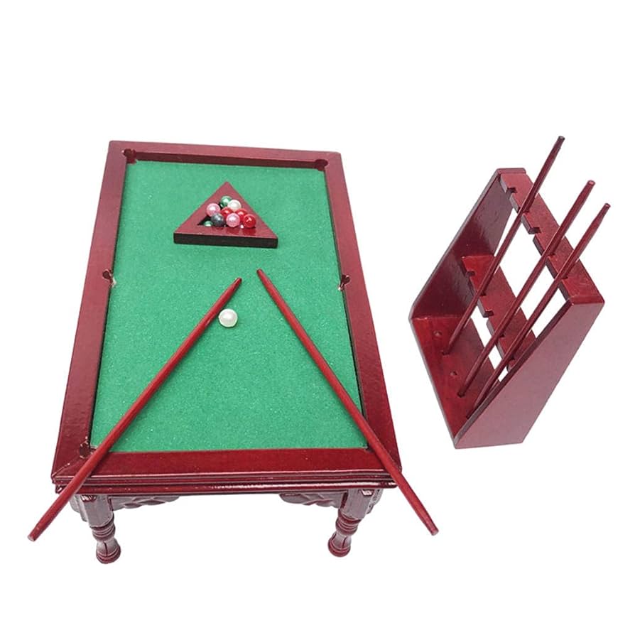 Amazon.co.jp: ミニドールハウス1/12スケール木製ビリヤード台
