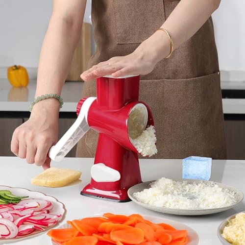 KalraMay Rotary Cheese Grater w/ Handle & Stainless Steel Drum - image 2