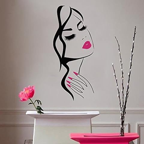Wall Decal Nail Salon Sign Manicure Manicurist Hands Beauty Salon Day Spa Design Nail Art Vinyl Sticker Home Decor Hairdresser Hairstyle Interior Barbers Design for Nail Salons A312 Cover