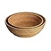 OMKMNOE Cesta De La Compra, Cesta De Regalo con Mango, Cesta De Picnic Vacía, Cesta Actual Pequeño para Picnic, Fruta, Flores,Marrón