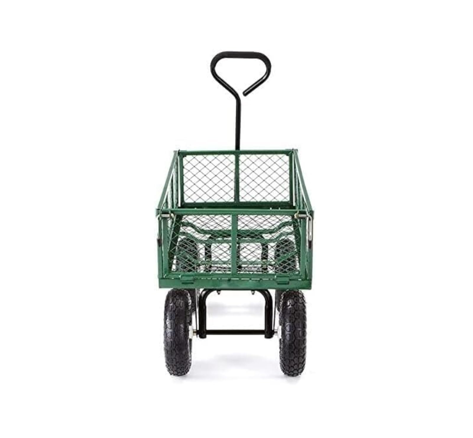 Chariot de Jardin Utilitaire, Chariot de décharge de Jardin Robuste avec côtés en Maille Amovibles, for pelouse de Plage et Cour brouette Jardin