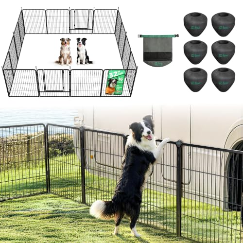 Image of FXW Instant Dog Playpen with RV Protector Balls for RV Camping Outdoor Yard