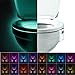 Toilet Bowl Night Light,Activated by Motion Sensor and Darkness,Battery(INCLUDED) Operated LED Bathroom Light,Gift for Potty Training Kid Children Midnight Visitors,Water Proof (16 Colors,1 Pack)